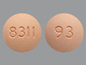 Eletriptan Hbr: This is a Tablet imprinted with 8311 on the front, 93 on the back.