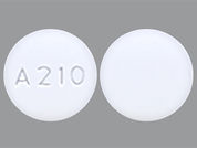 Albendazole: Esto es un Tableta imprimido con A210 en la parte delantera, nada en la parte posterior, y es fabricado por None.