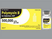 Polymyxin B Sulfate: Esto es un Vial incoloro imprimido con nada en la parte delantera, nada en la parte posterior, y es fabricado por ATHENEX PHARMAC.