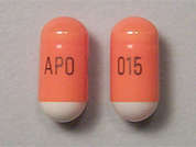 Dilt-Xr: This is a bright orange oblong Capsule Er 24hr Degradable imprinted with APO 015 on the front, nothing on the back, and is manufactured by APOTEX CORP.