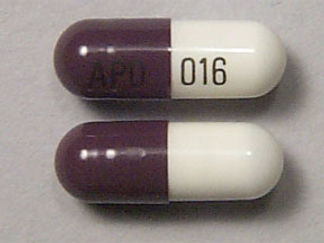 This is a Capsule Er 24hr Degradable imprinted with APO on the front, 016 on the back.