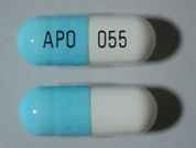 Selegiline Hcl: This is a Capsule imprinted with APO on the front, 055 on the back.