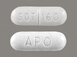 This is a Tablet imprinted with APO on the front, SOT 160 on the back.