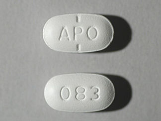 This is a Tablet imprinted with APO on the front, 083 on the back.