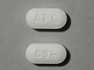 This is a Tablet imprinted with APO on the front, 094 on the back.