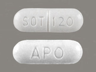 This is a Tablet imprinted with APO on the front, SOT 120 on the back.