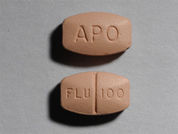 Fluvoxamine Maleate: This is a Tablet imprinted with APO on the front, FLU 100 on the back.