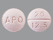 Benazepril Hcl-Hctz: This is a Tablet imprinted with APO on the front, 20  12.5 on the back.