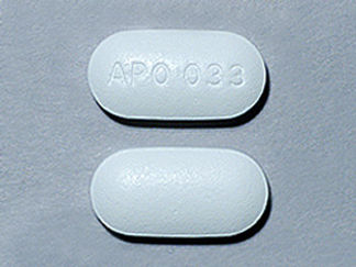 This is a Tablet Er imprinted with APO 033 on the front, nothing on the back.