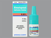 Bimatoprost: This is a Drops imprinted with nothing on the front, nothing on the back.