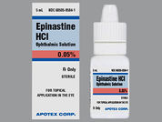 Epinastine Hcl: This is a Drops imprinted with nothing on the front, nothing on the back.