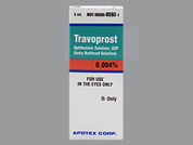 Travoprost: This is a Drops imprinted with nothing on the front, nothing on the back.