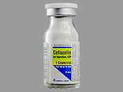 Cefazolin Sodium: Esto es un Vial imprimido con nada en la parte delantera, nada en la parte posterior.