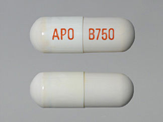 This is a Capsule imprinted with APO on the front, B750 on the back.