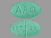 Triamterene W/Hctz: This is a Tablet imprinted with 37.5 25 on the front, APO on the back.