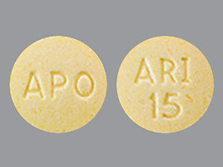 This is a Tablet imprinted with ARI  15 on the front, APO on the back.