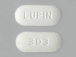 This is a Tablet imprinted with LUPIN on the front, 303 on the back.