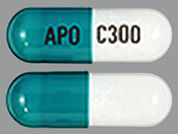 Carbamazepine Er: Esto es un Cápsula Er Multifásico 12hr imprimido con APO en la parte delantera, C300 en la parte posterior, y es fabricado por None.
