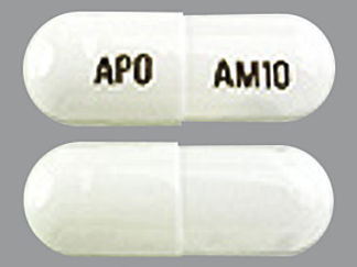 This is a Capsule imprinted with APO on the front, AM10 on the back.