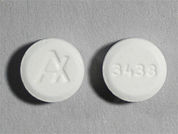 Selegiline Hcl: This is a Tablet imprinted with logo on the front, 3438 on the back.