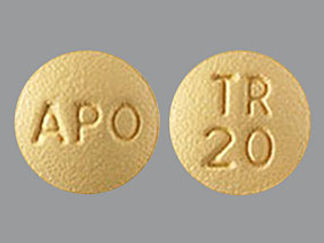 This is a Tablet imprinted with APO on the front, TR  20 on the back.