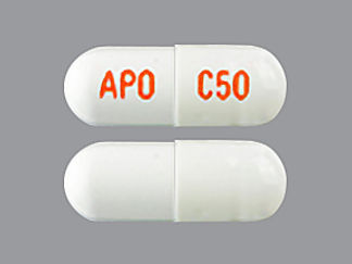 This is a Capsule imprinted with APO on the front, C50 on the back.