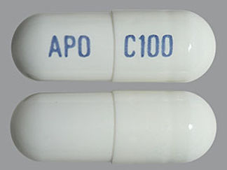 This is a Capsule imprinted with APO on the front, C100 on the back.