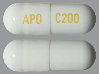 This is a Capsule imprinted with APO on the front, C200 on the back.