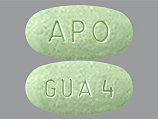 Esto es un Tableta Er 24 Hr imprimido con APO en la parte delantera, GUA 4 en la parte posterior, y es fabricado por None.