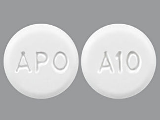 This is a Tablet imprinted with APO on the front, A10 on the back.