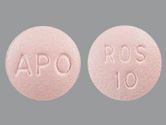 This is a Tablet imprinted with APO on the front, ROS  10 on the back.