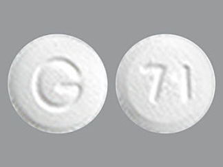This is a Tablet imprinted with 71 on the front, G on the back.