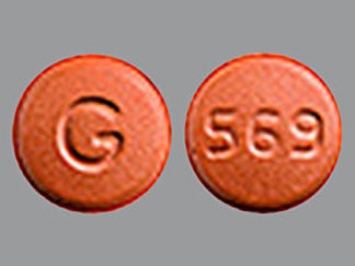 This is a Tablet imprinted with 569 on the front, G on the back.