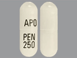 This is a Capsule imprinted with APO on the front, PEN  250 on the back.