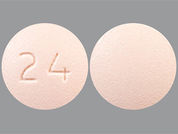 Solifenacin Succinate: This is a Tablet imprinted with 24 on the front, nothing on the back.