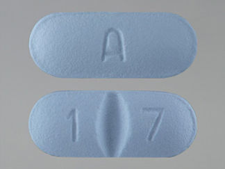 This is a Tablet imprinted with A on the front, 1 7 on the back.