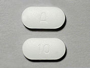 Mirtazapine: This is a Tablet imprinted with 10 on the front, A on the back.