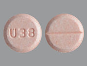 Dextroamphetamine Sulfate: This is a Tablet imprinted with U38 on the front, nothing on the back.