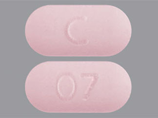 This is a Tablet imprinted with C on the front, 07 on the back.