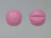 Metoprolol Tartrate: Esto es un Tableta imprimido con C  74 en la parte delantera, nada en la parte posterior.