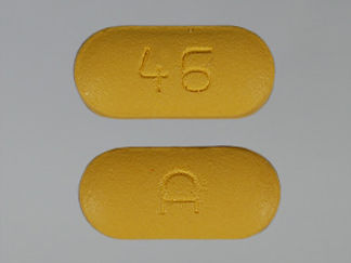 This is a Tablet imprinted with A on the front, 46 on the back.