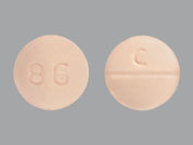Bisoprolol Fumarate: Esto es un Tableta imprimido con 86 en la parte delantera, C en la parte posterior, y es fabricado por None.