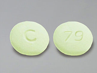 This is a Tablet imprinted with C on the front, 79 on the back.
