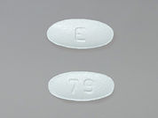 Zolpidem Tartrate: This is a Tablet imprinted with E on the front, 79 on the back.