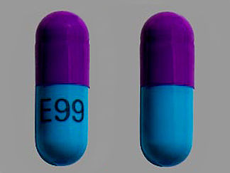 This is a Capsule imprinted with E99 on the front, nothing on the back.