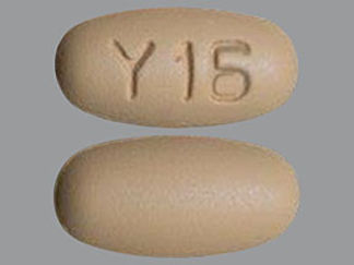 This is a Tablet imprinted with Y 16 on the front, nothing on the back.