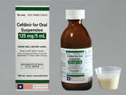 Cefdinir: This is a off-white Suspension Reconstituted Oral imprinted with nothing on the front, nothing on the back, and is manufactured by AUROBINDO PHARM.
