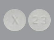 Alfuzosin Hcl Er: This is a Tablet Er 24 Hr imprinted with X on the front, 23 on the back.