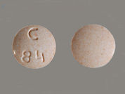 Fosinopril-Hydrochlorothiazide: This is a Tablet imprinted with C  84 on the front, nothing on the back.