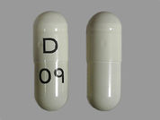 Didanosine: This is a Capsule Dr imprinted with D on the front, 09 on the back.
